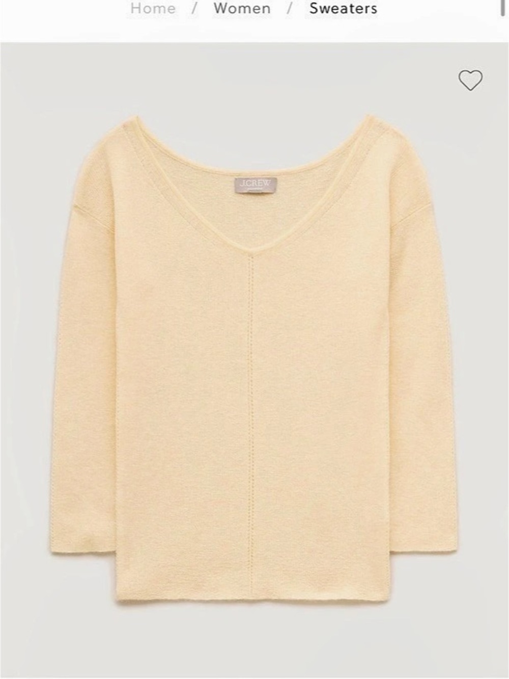 J.Crew Featherweight cashmere wide V-neck sweater